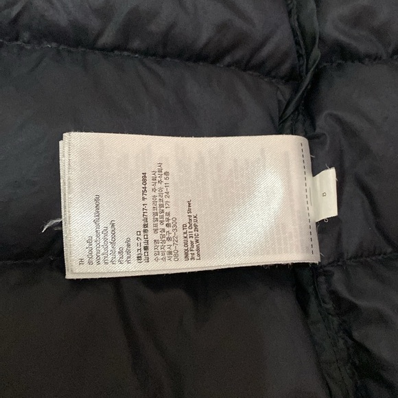 ❤️ Uniqlo Long Puffer Ultra Light Down Black Jacket Size Extra Small XS - Picture 10 of 13